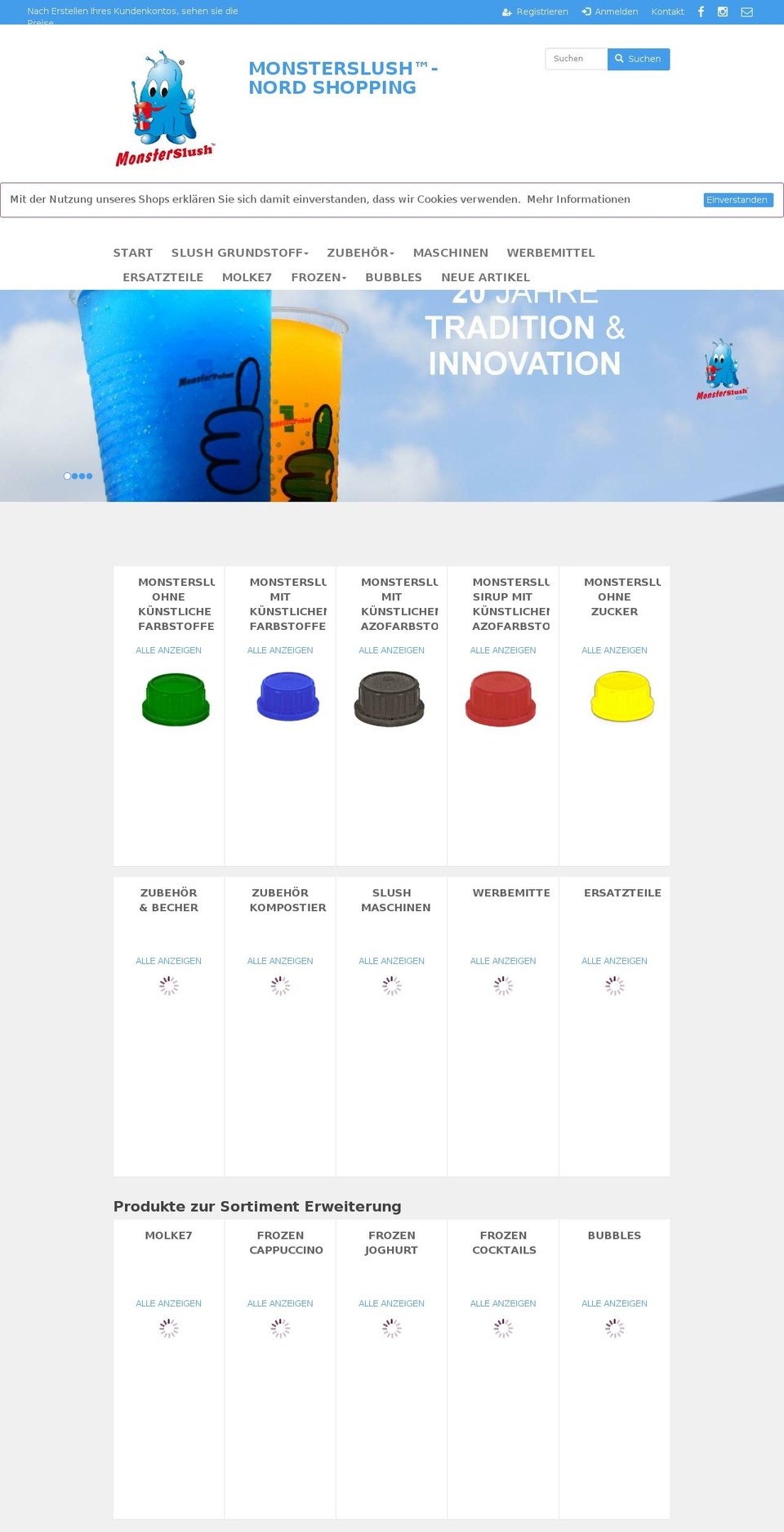 monsterslush-nord.de shopify website screenshot