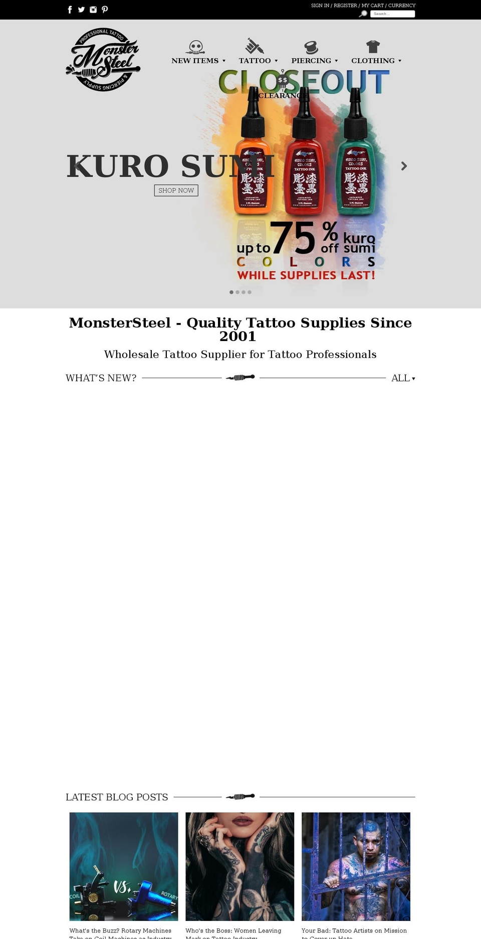 Dawn Shopify theme site example monstersteel.com