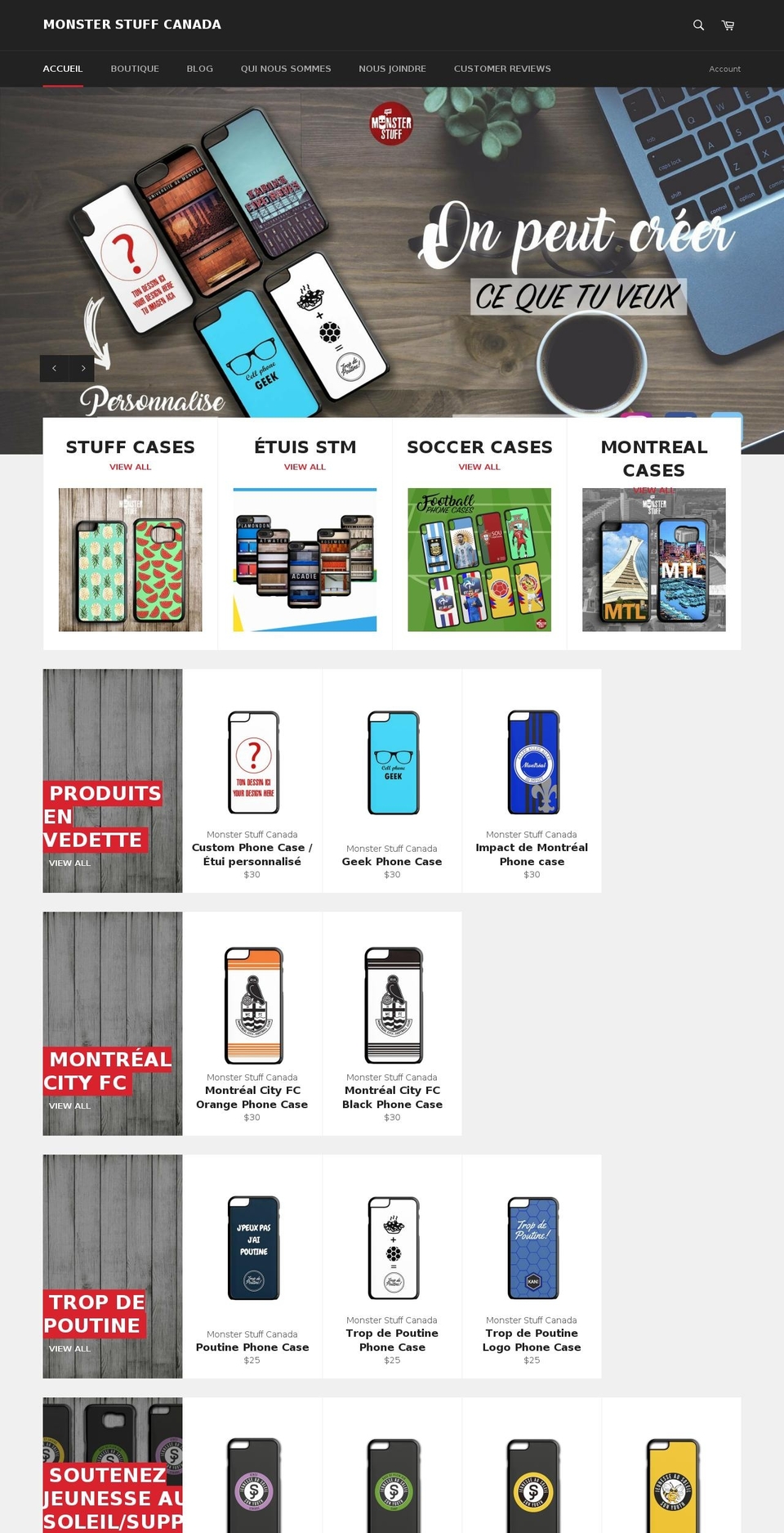 monsterstuffcanada.com — Shopify storefront screenshot