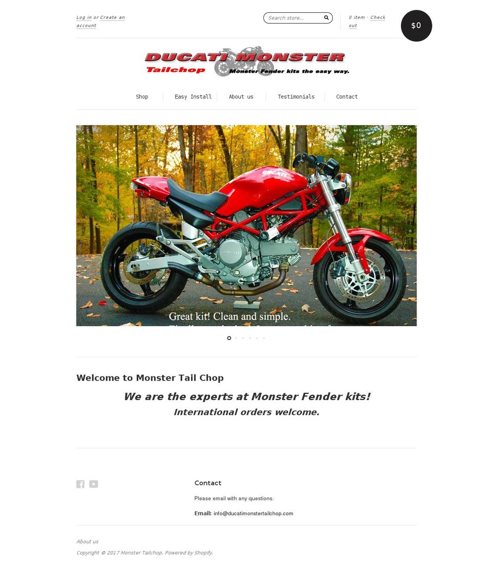 monstertailchop.com shopify website screenshot