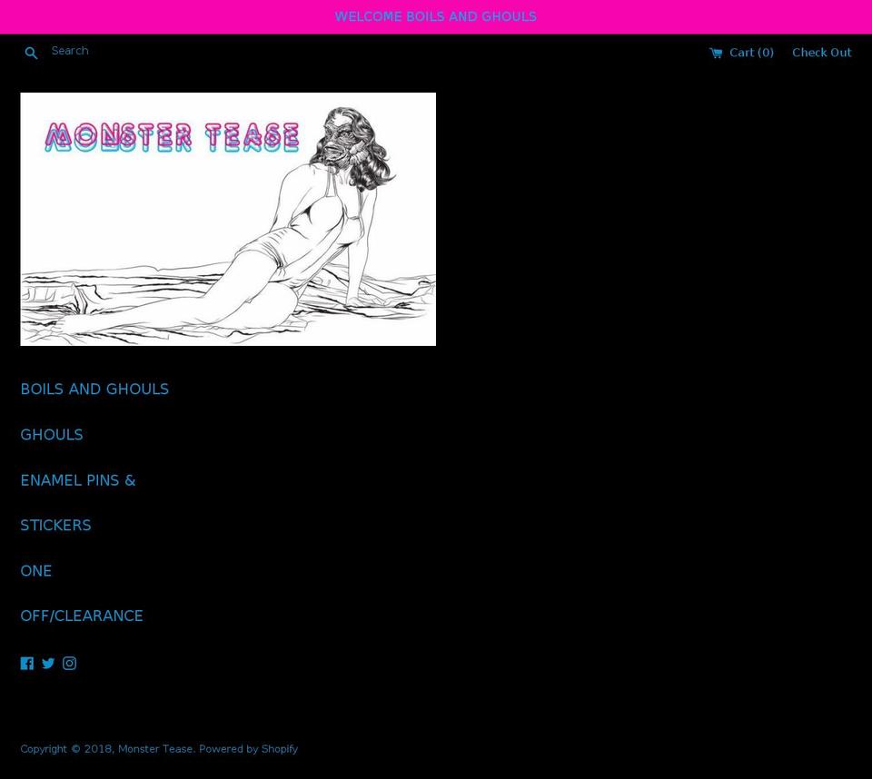 monstertease.com — Shopify storefront screenshot