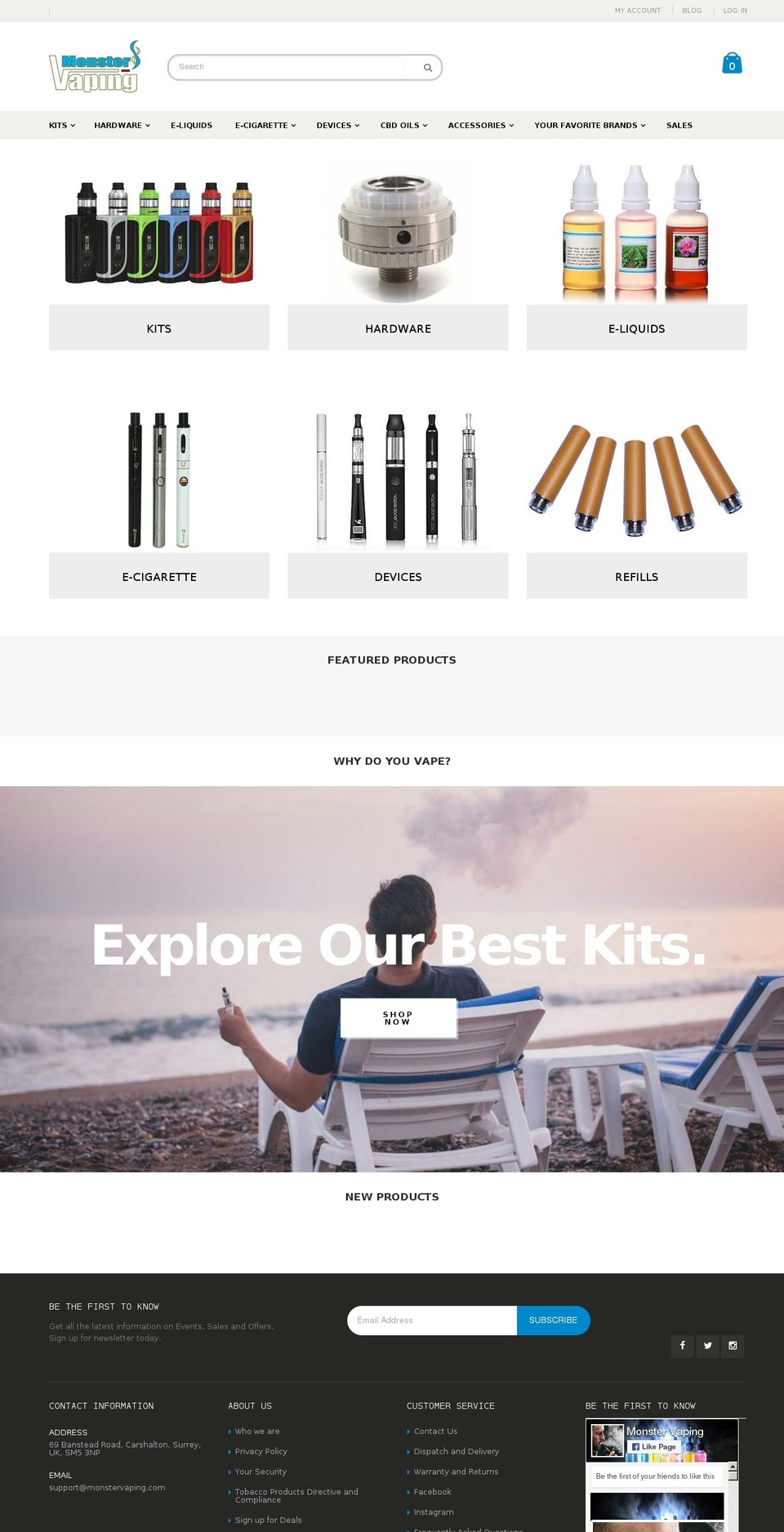 monstervaping.com — Shopify storefront screenshot