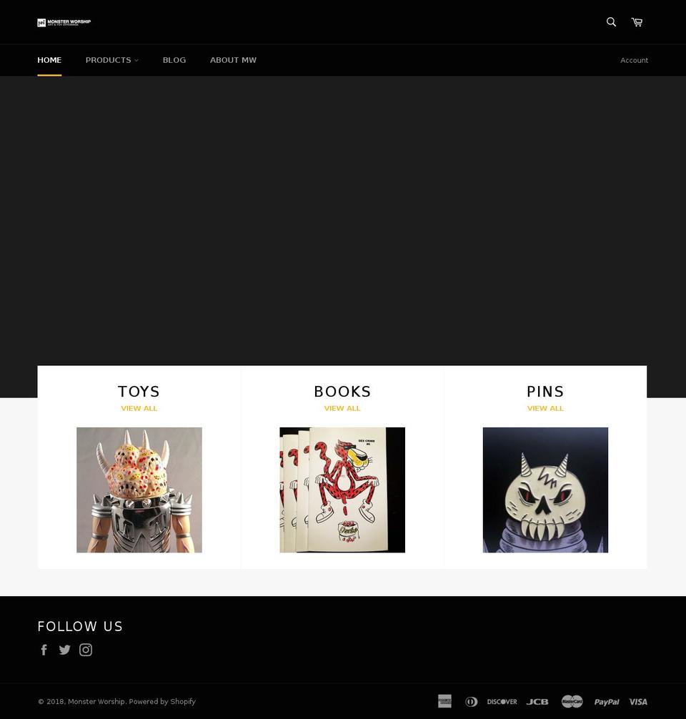 monsterworship.com shopify website screenshot
