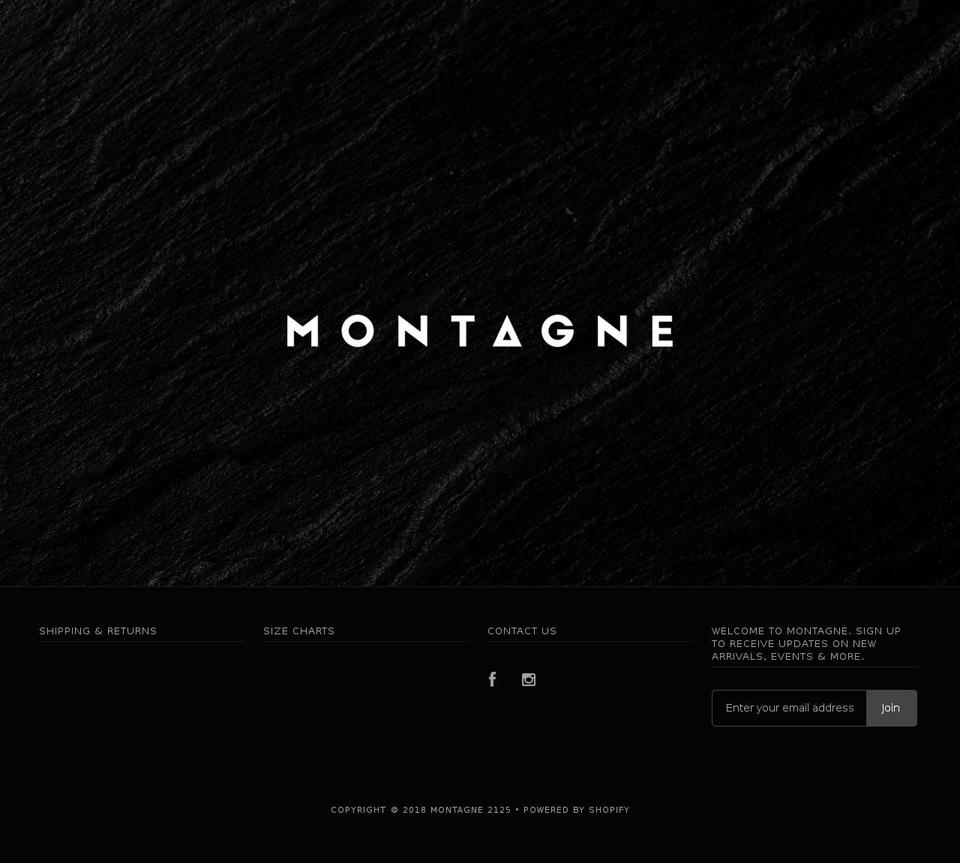 montagne2125.com — Shopify storefront screenshot