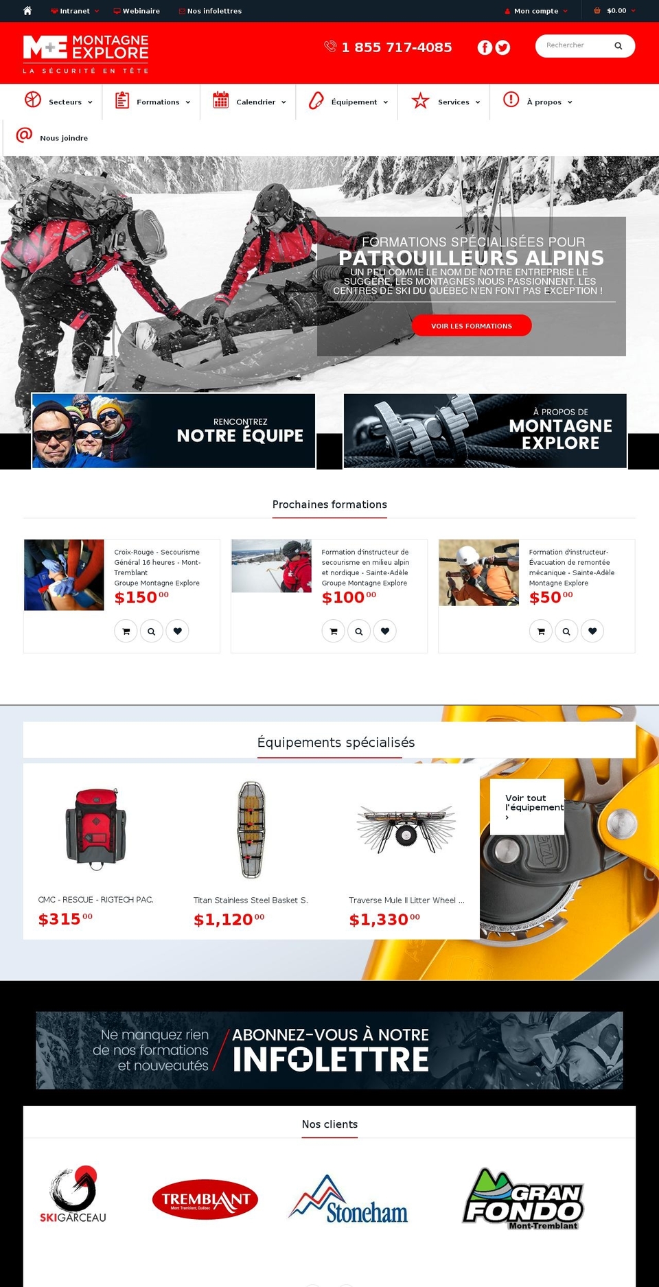 montagnexplore.com — Shopify storefront screenshot