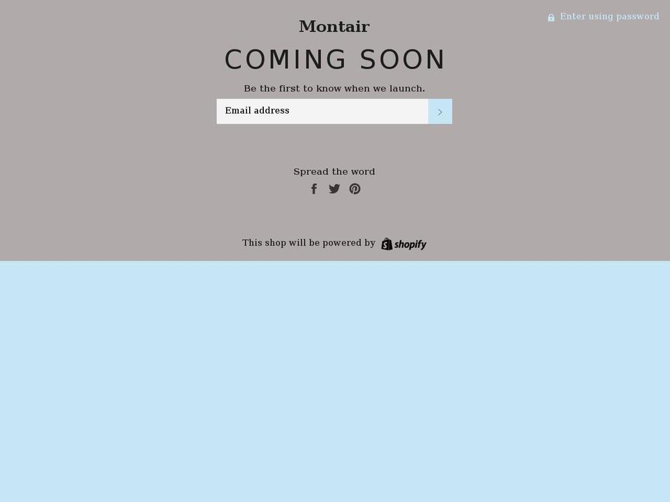 montairmodernist.com — Shopify storefront screenshot