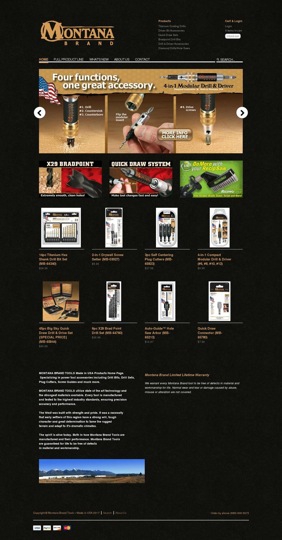 montanabrandtools.com shopify website screenshot