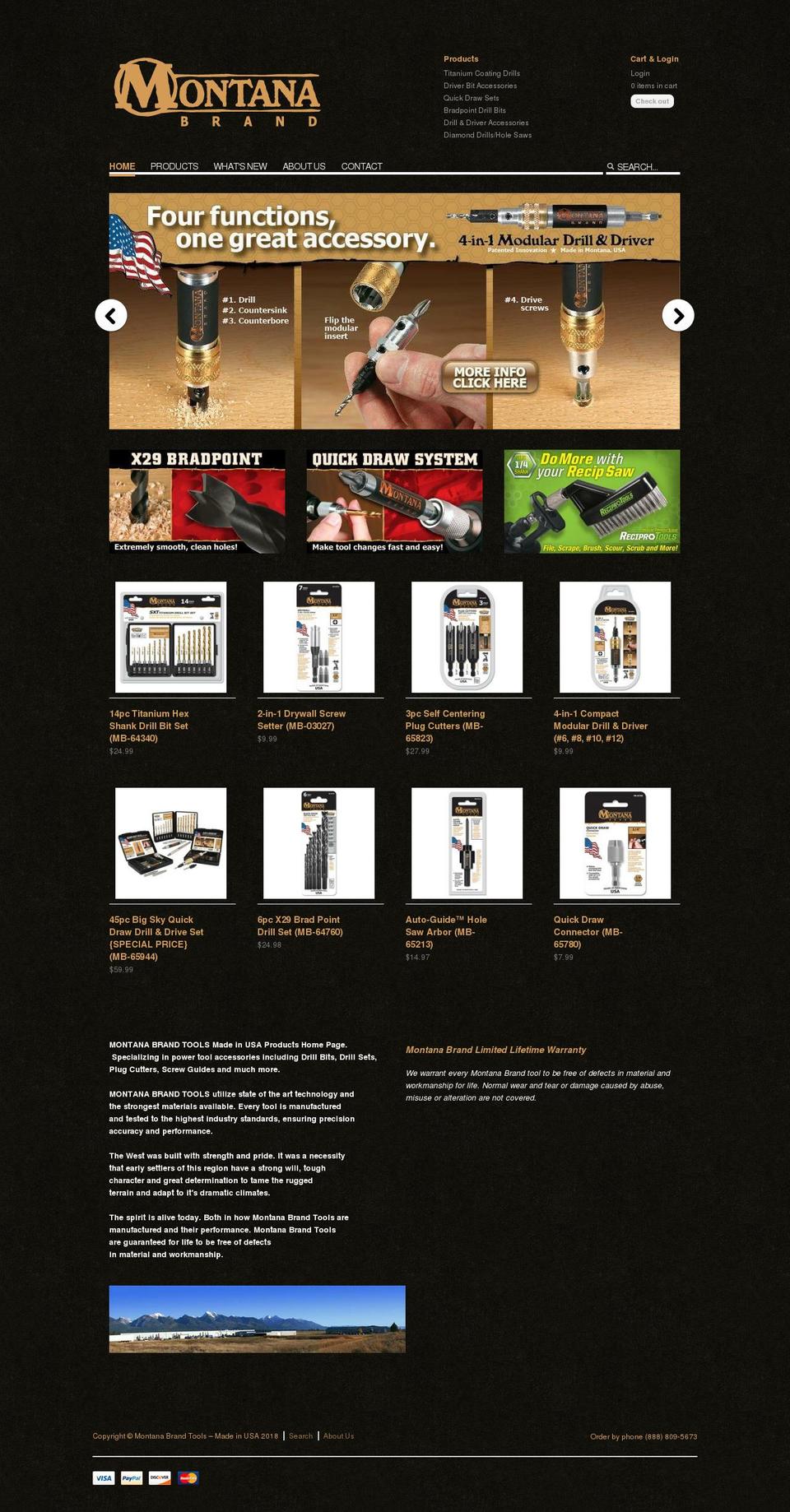 Paradigm Shopify theme site example montanabrandtools.net