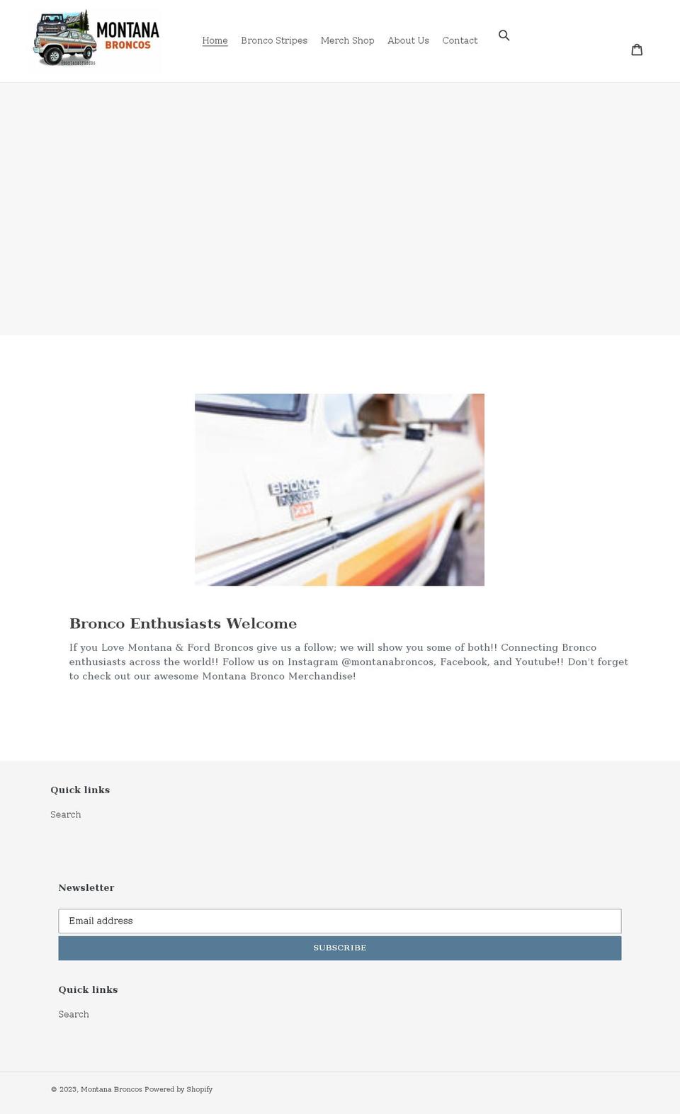 montanabroncos.com shopify website screenshot