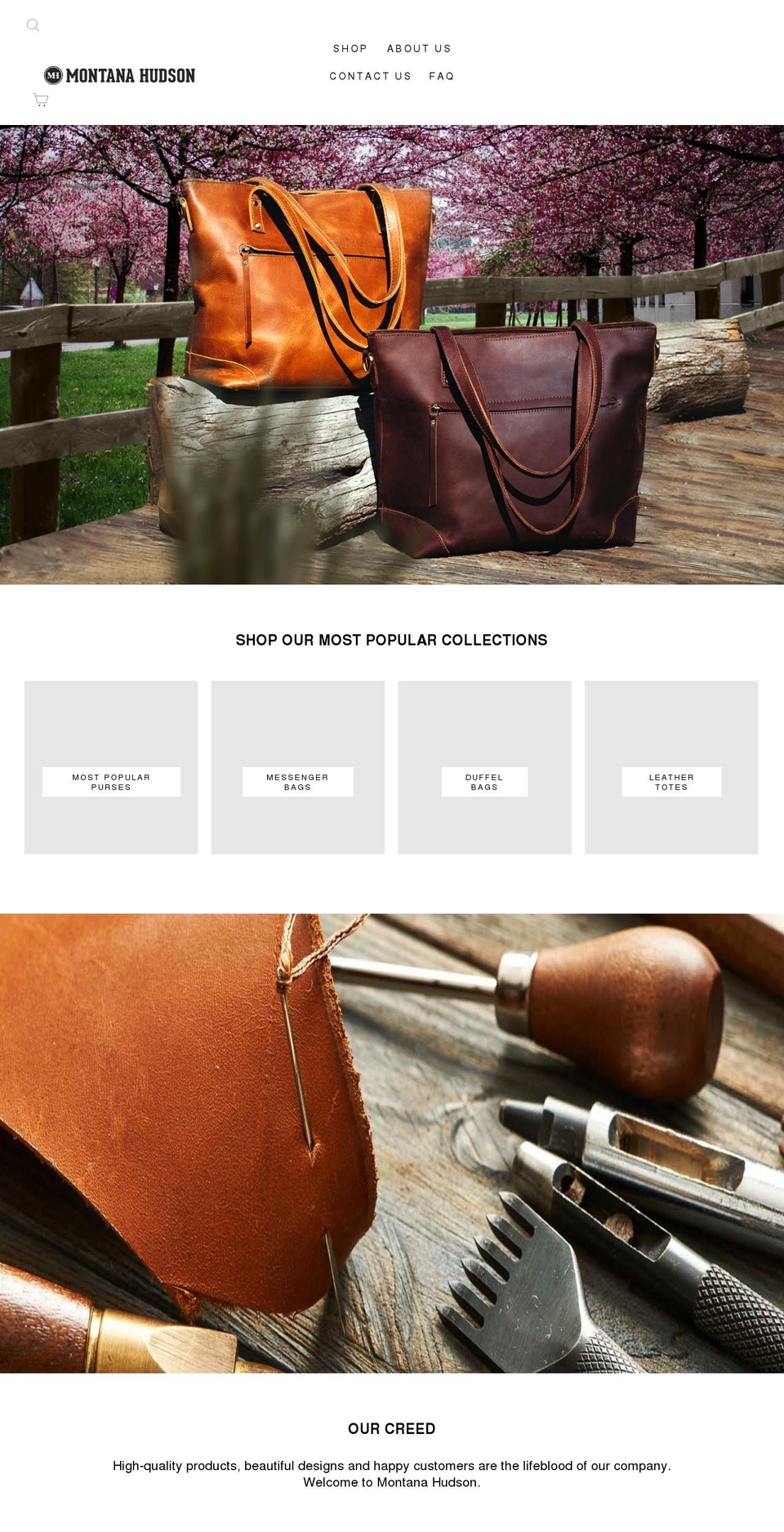 montanahudson.com shopify website screenshot