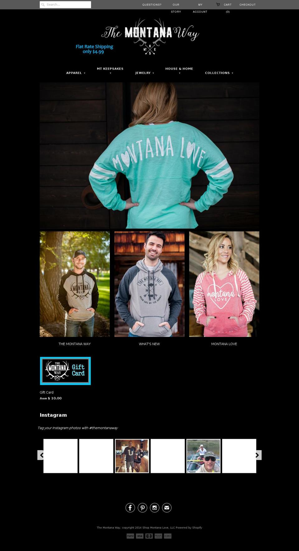 montanalove.com shopify website screenshot