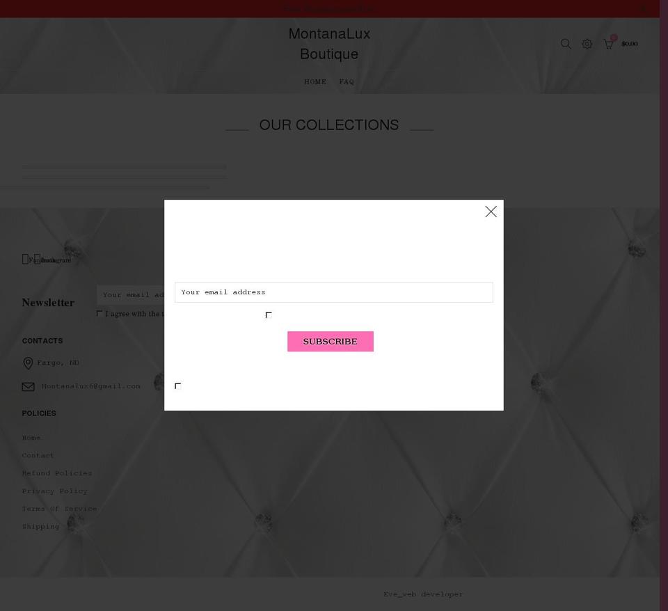 montanalux.com shopify website screenshot