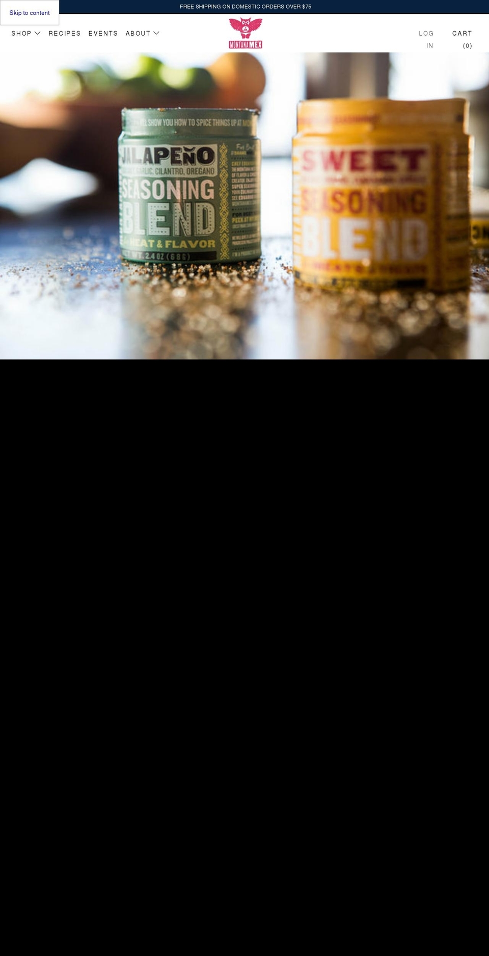 montanamex.com shopify website screenshot