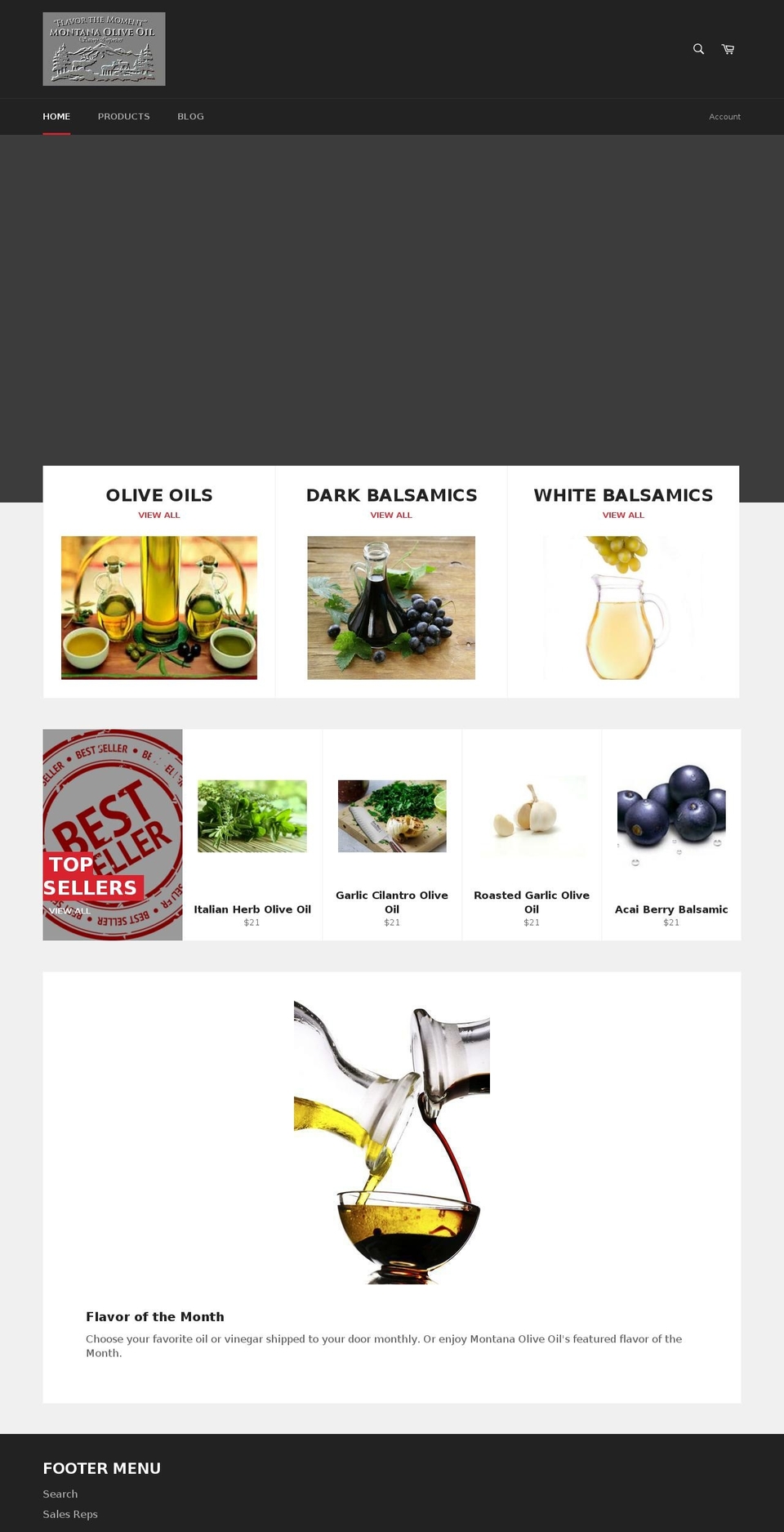 montanaoliveoil.com shopify website screenshot