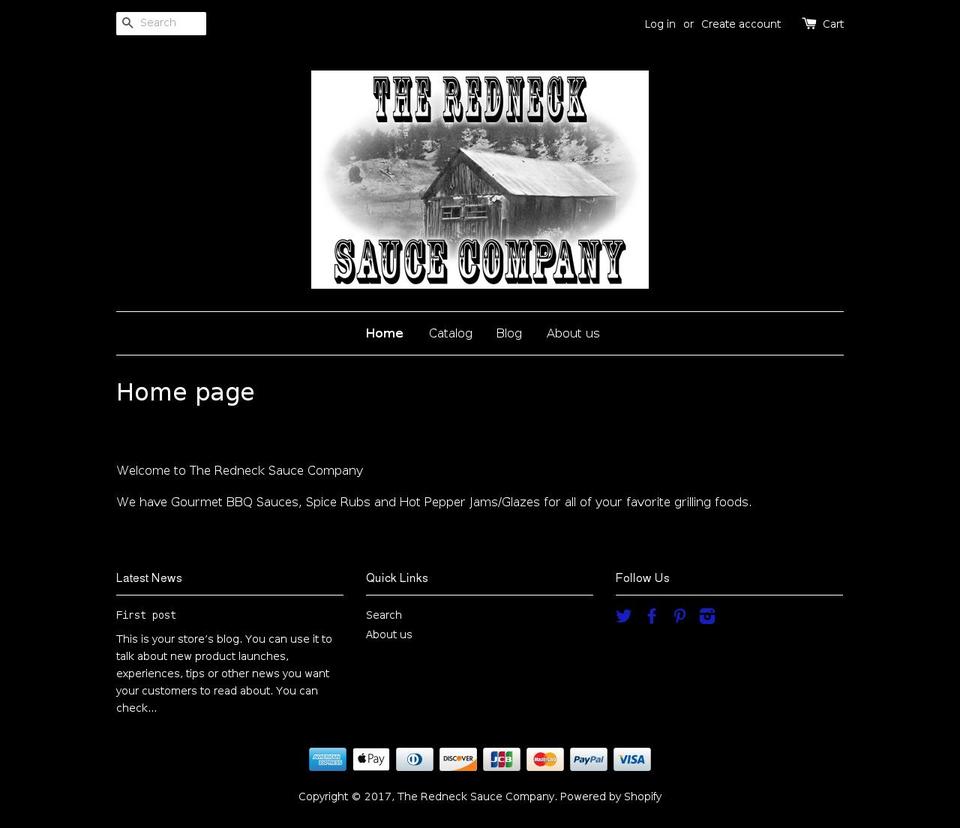 montanarednecksauce.com shopify website screenshot
