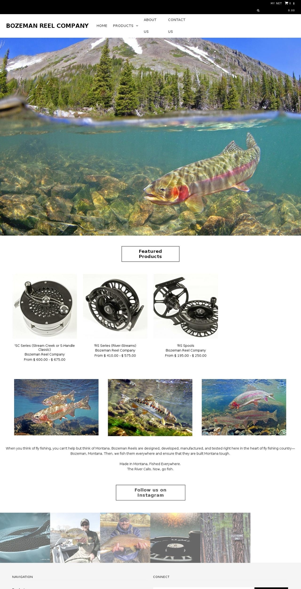 montanareels.com shopify website screenshot