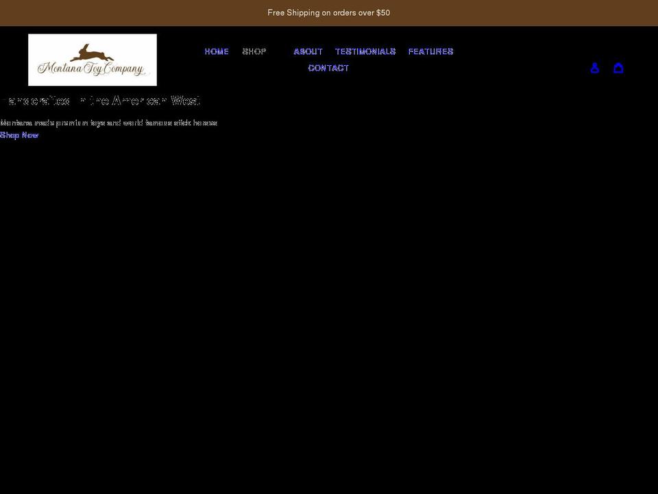 montanatoycompany.com shopify website screenshot