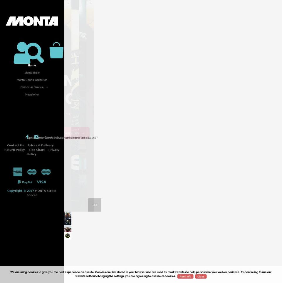 montasoccer.com shopify website screenshot