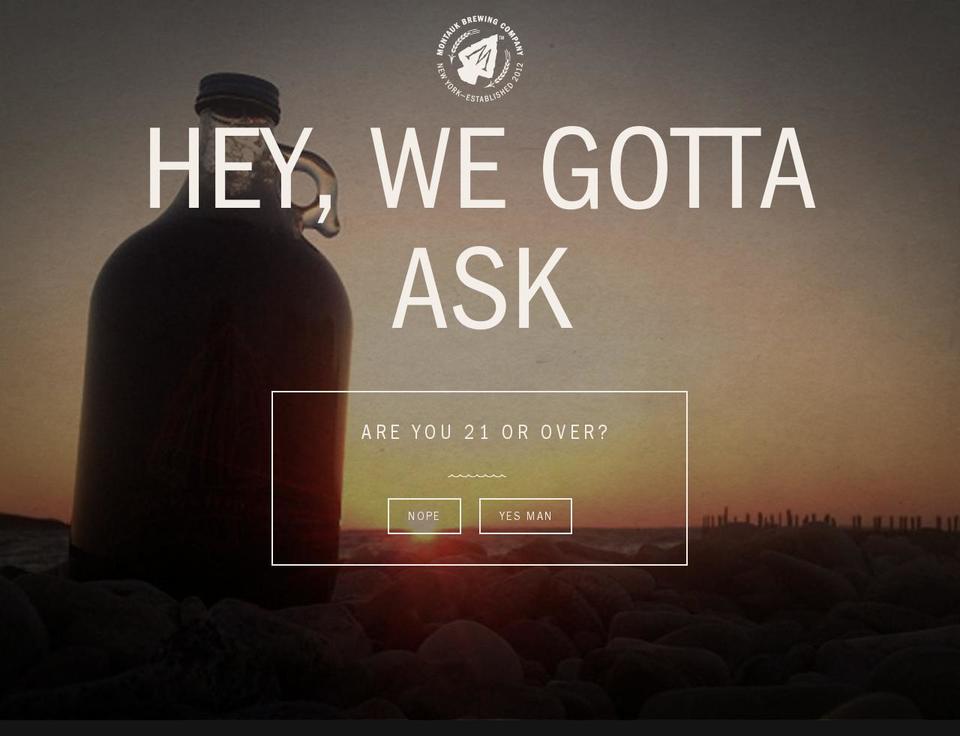 montaukbrewingco.com shopify website screenshot