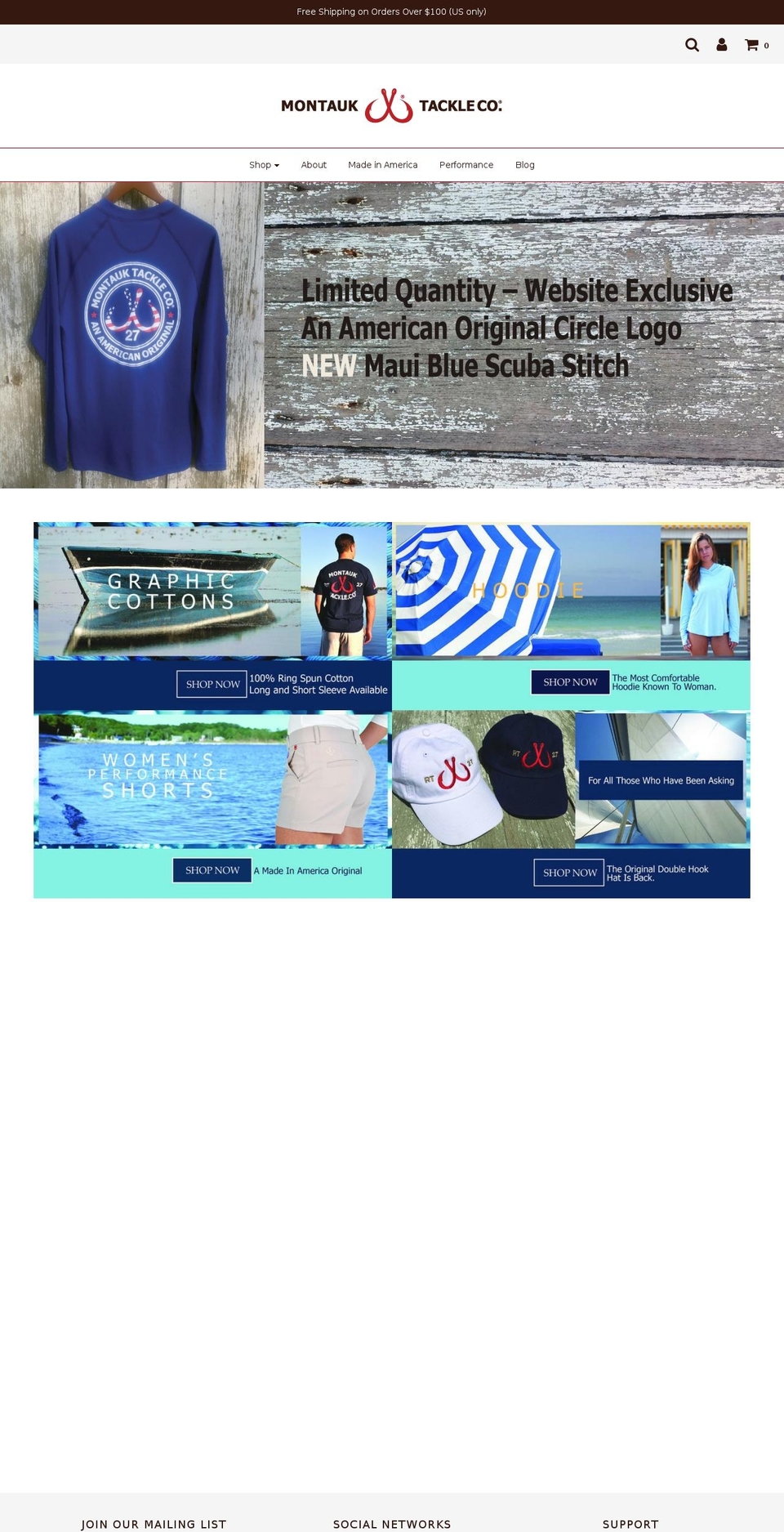 montauktackle.com shopify website screenshot