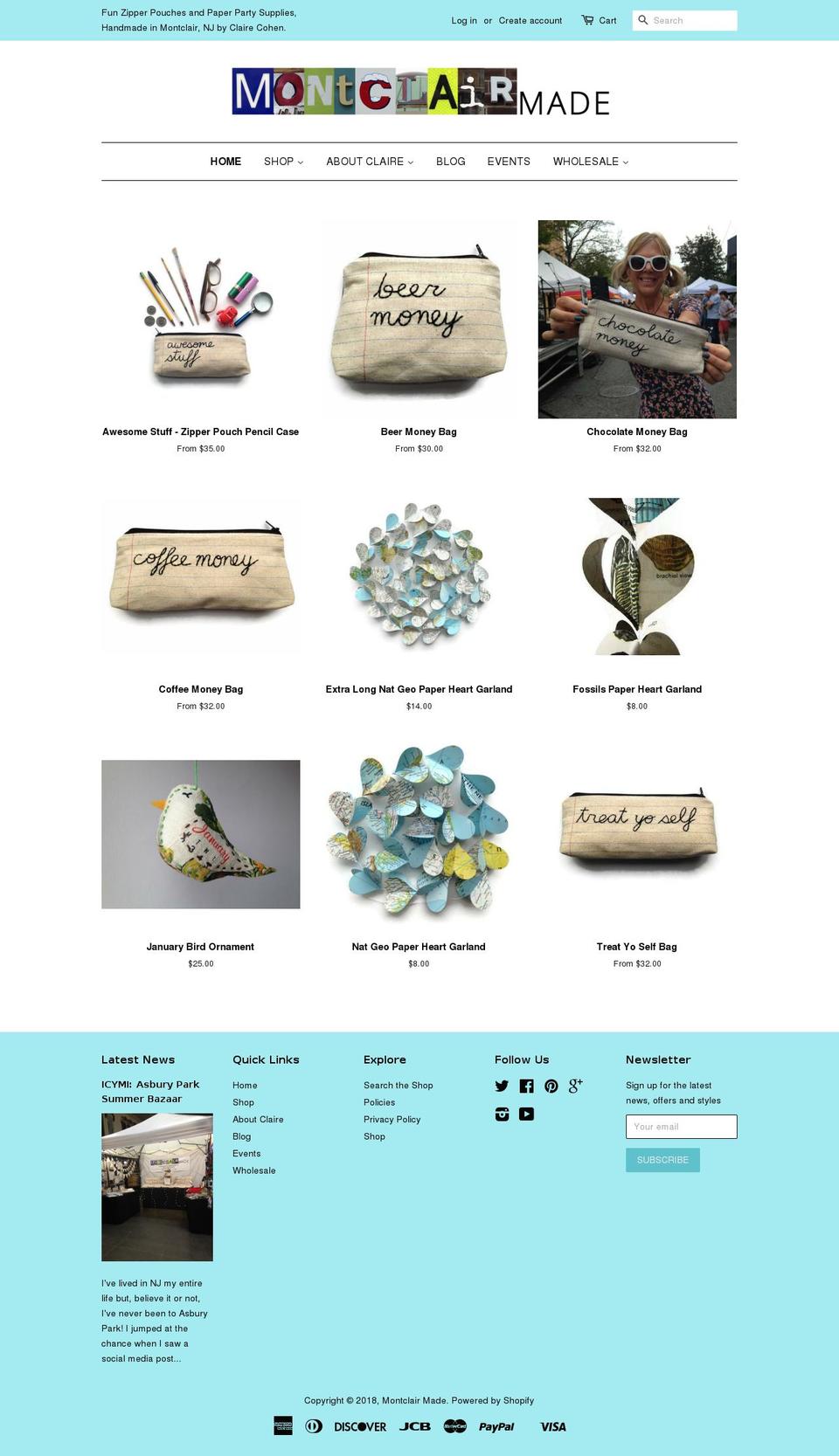 montclairmade.com shopify website screenshot