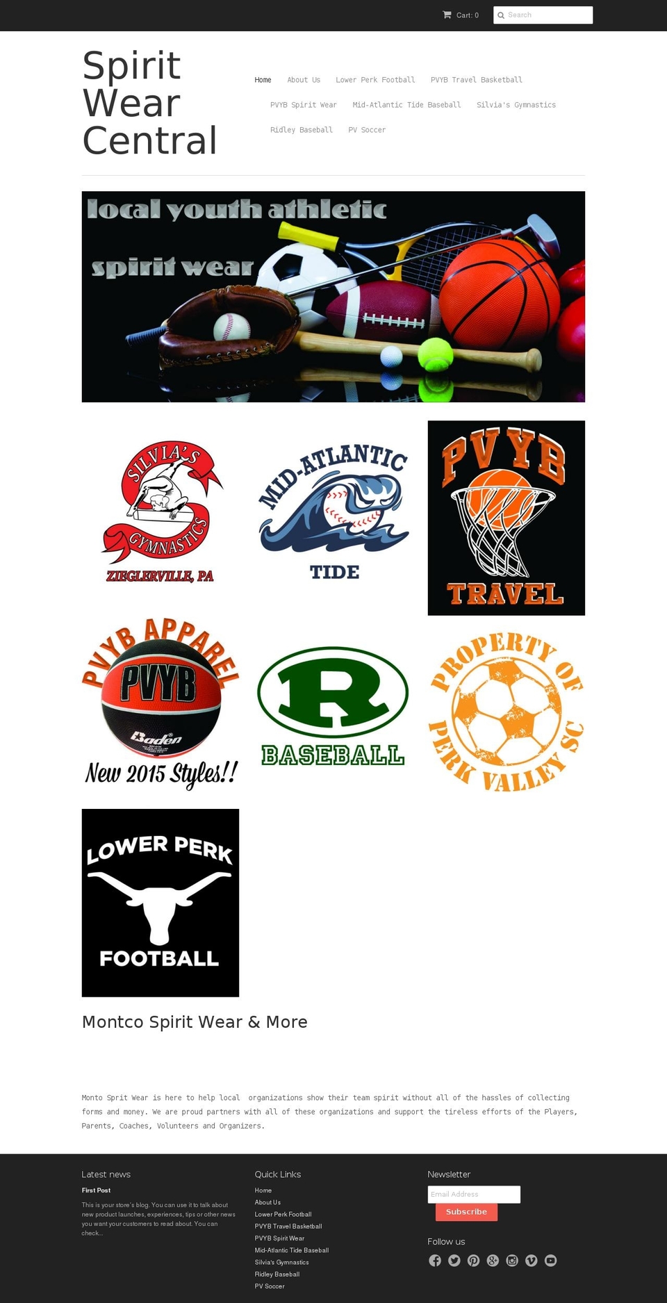 montcospiritwear.com shopify website screenshot