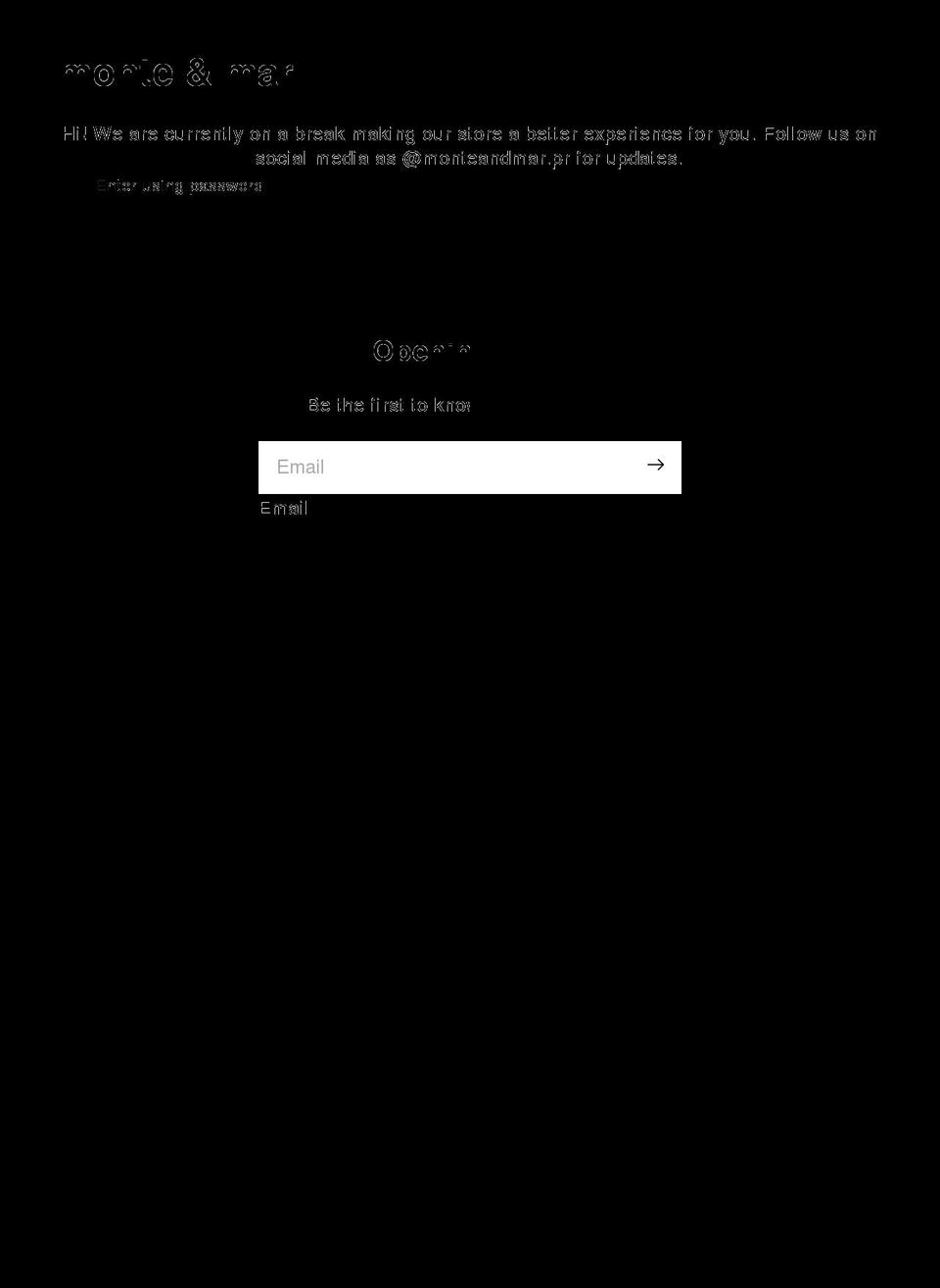 monteandmar.com shopify website screenshot