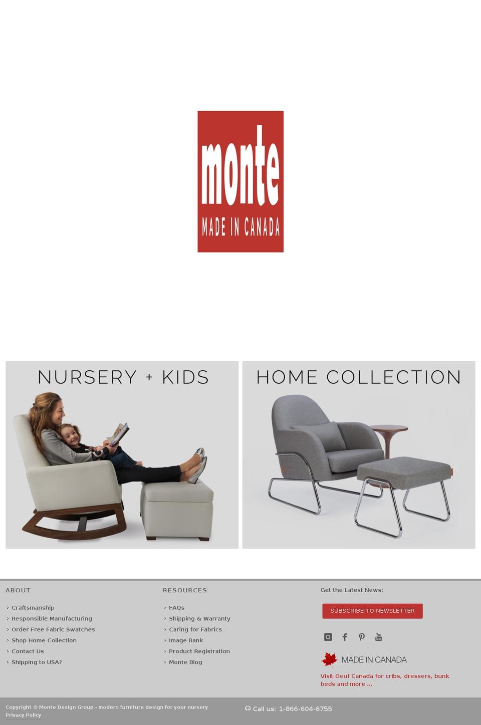 montedesign.ca shopify website screenshot