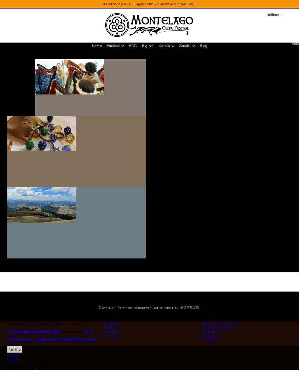 montelagocelticfestival.it shopify website screenshot