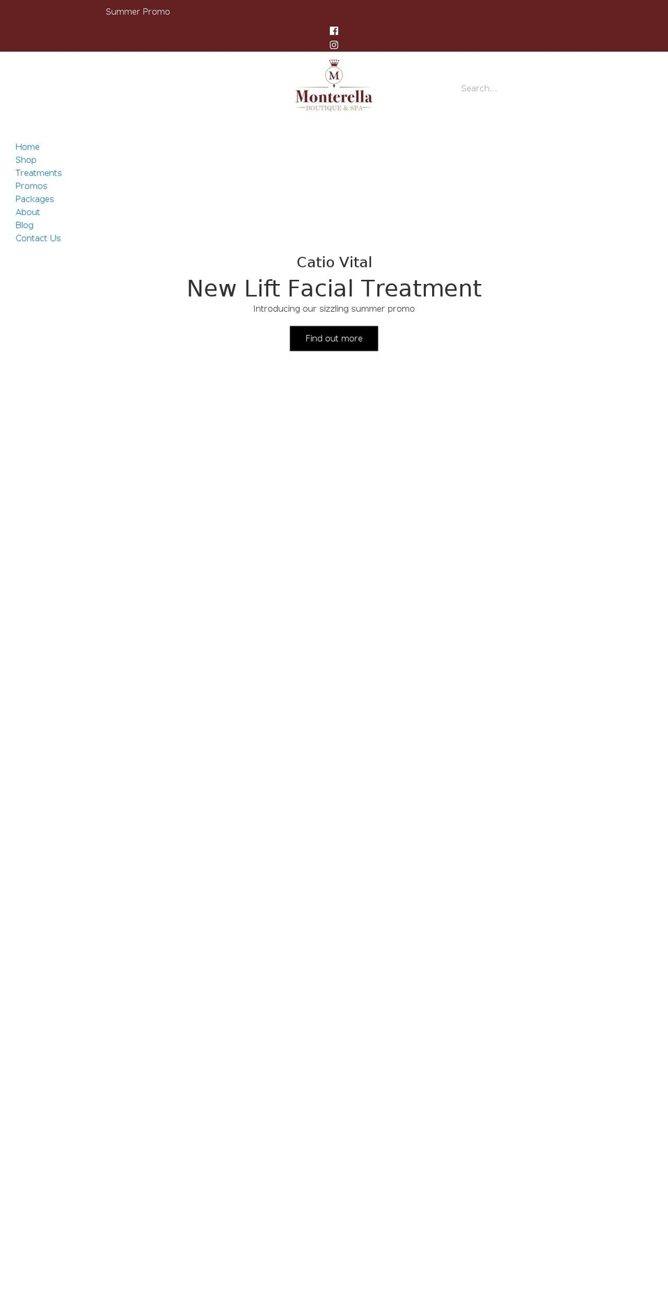 monterellaspa.com shopify website screenshot