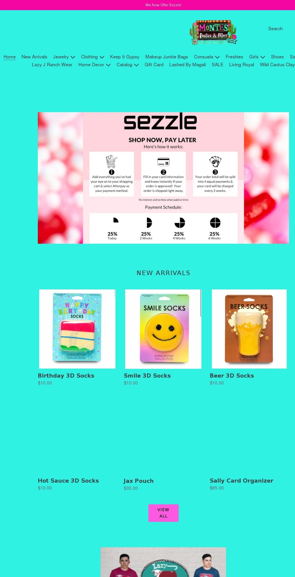 montesrustics.com shopify website screenshot