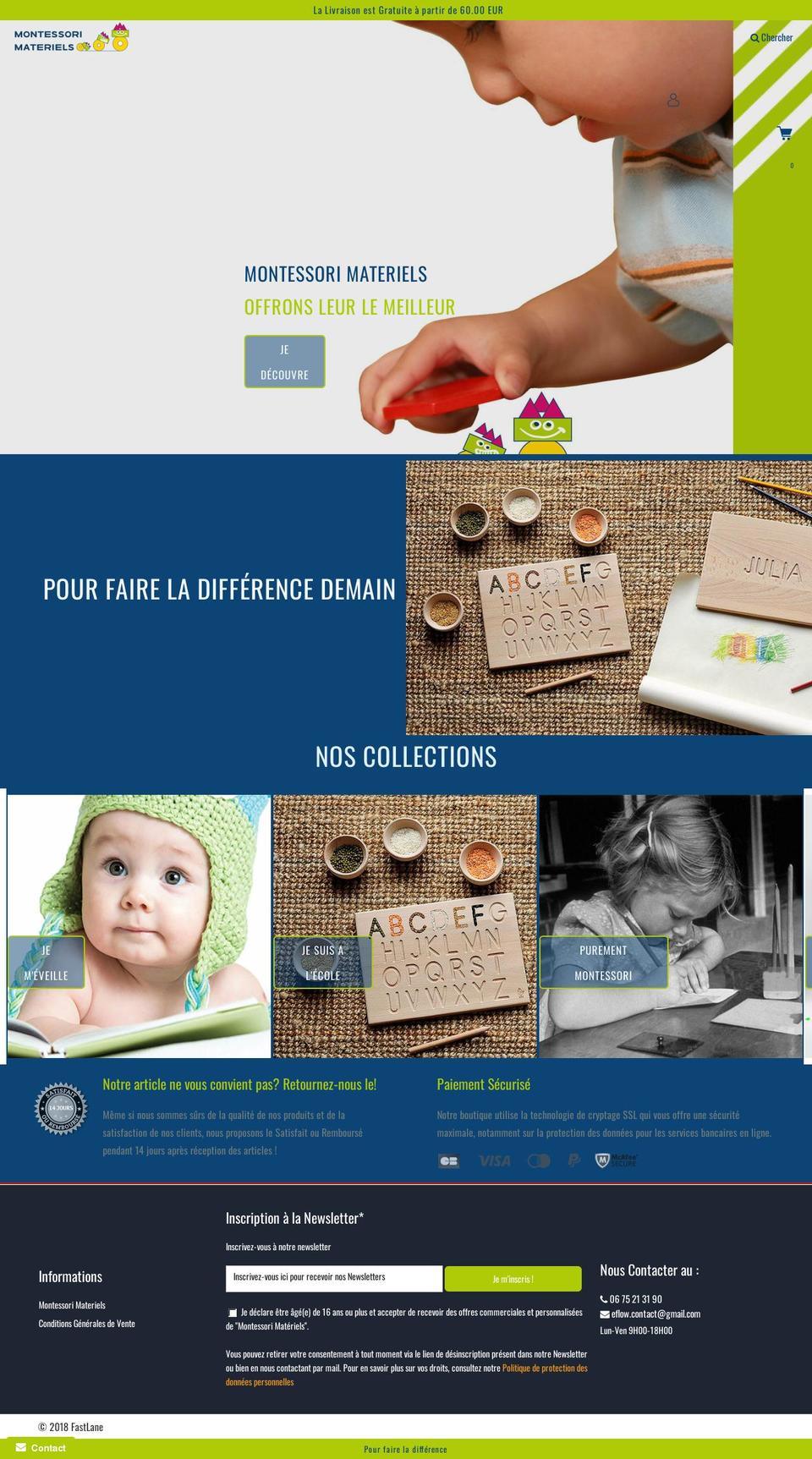 montessori-materiels.com shopify website screenshot