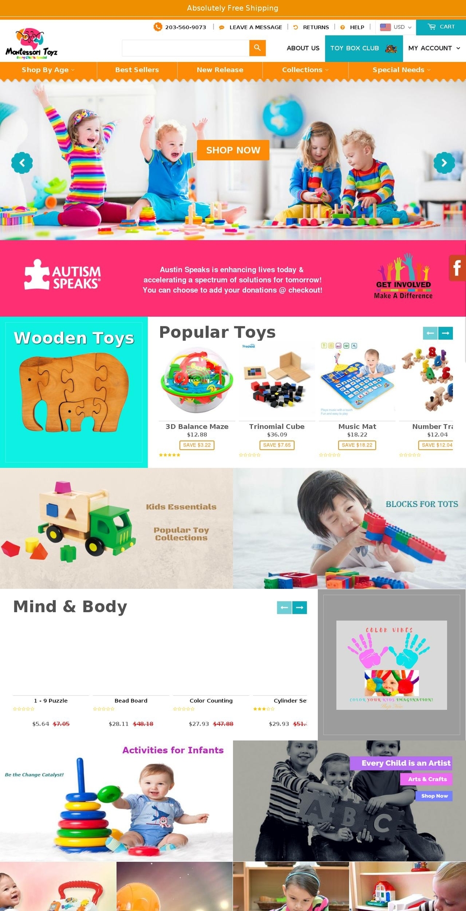 montessoritoyz.com shopify website screenshot
