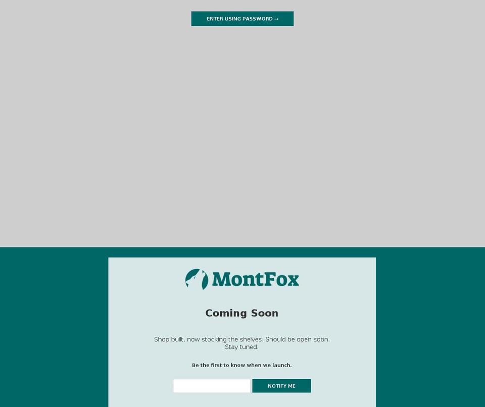 montfox.com shopify website screenshot