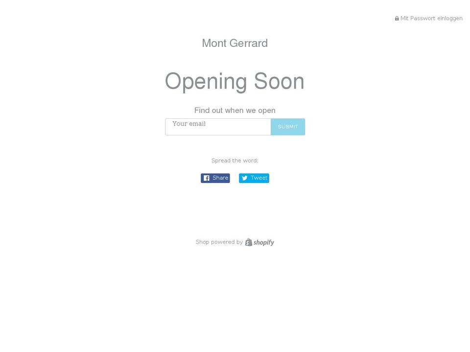 montgerrard.com shopify website screenshot