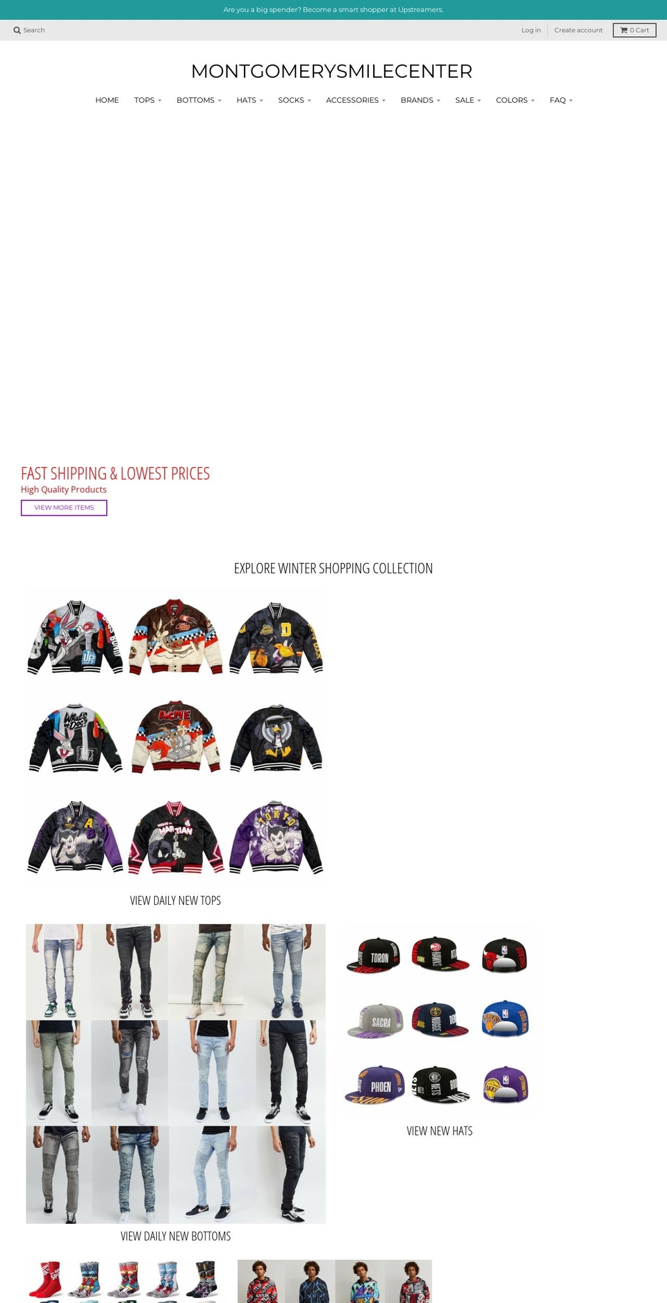 montgomerysmilecenter.com shopify website screenshot