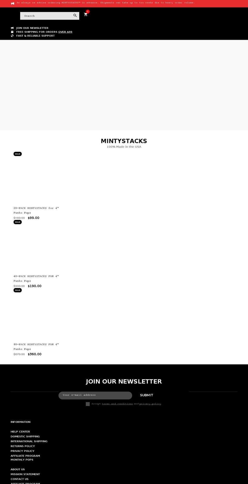 Zeexo Shopify theme site example monthlypops.com