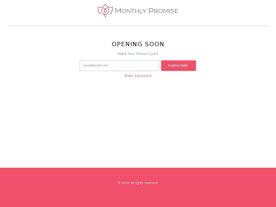 monthlypromise.com shopify website screenshot