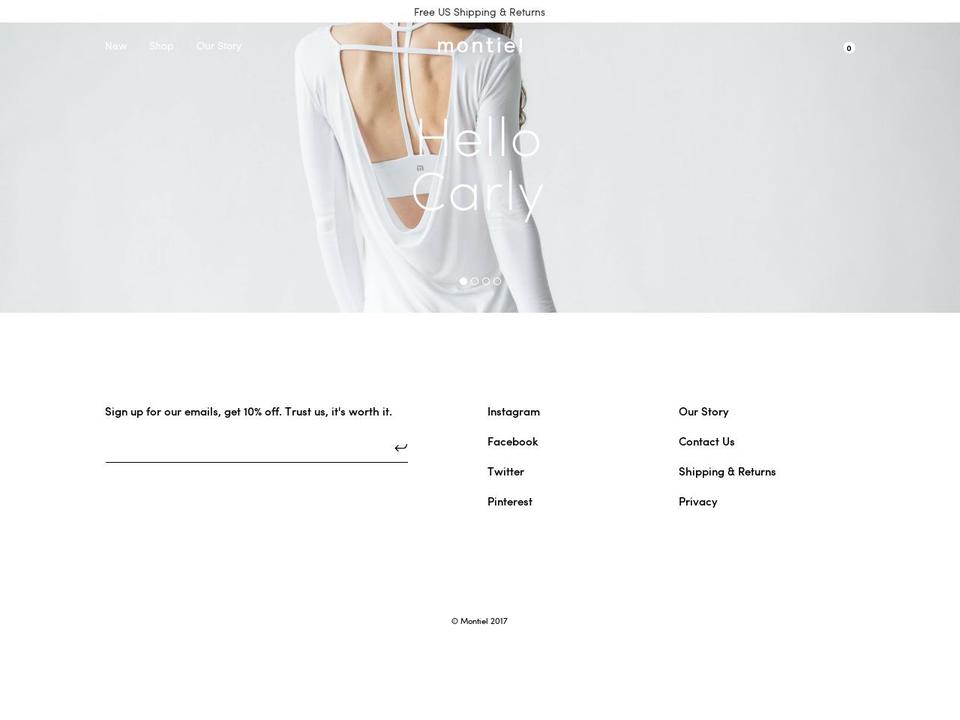 Prestige Shopify theme site example montiel.com