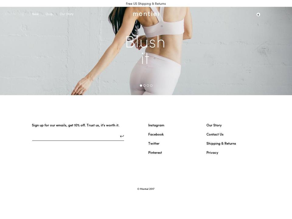 montielusa.com shopify website screenshot