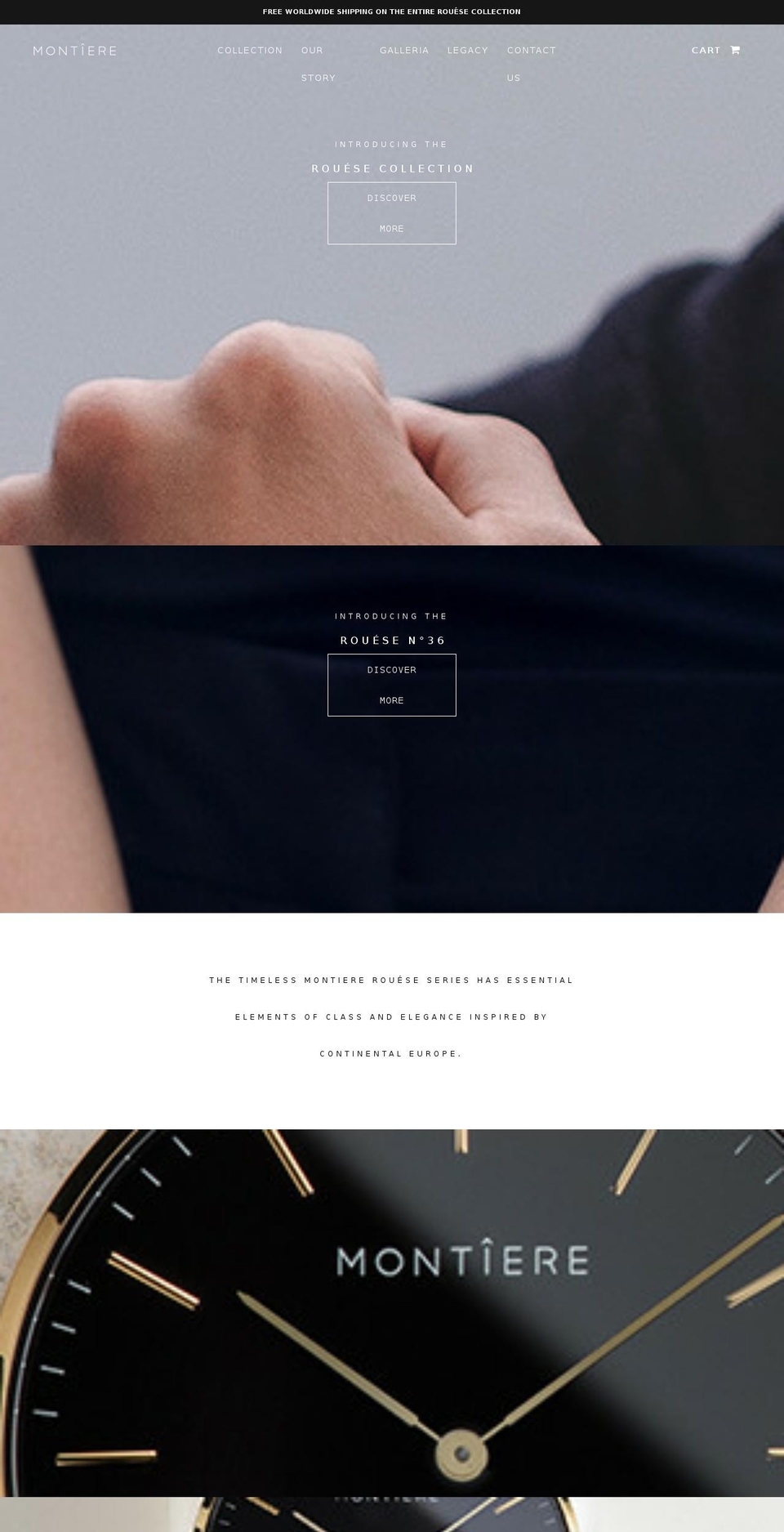 montiere.com shopify website screenshot