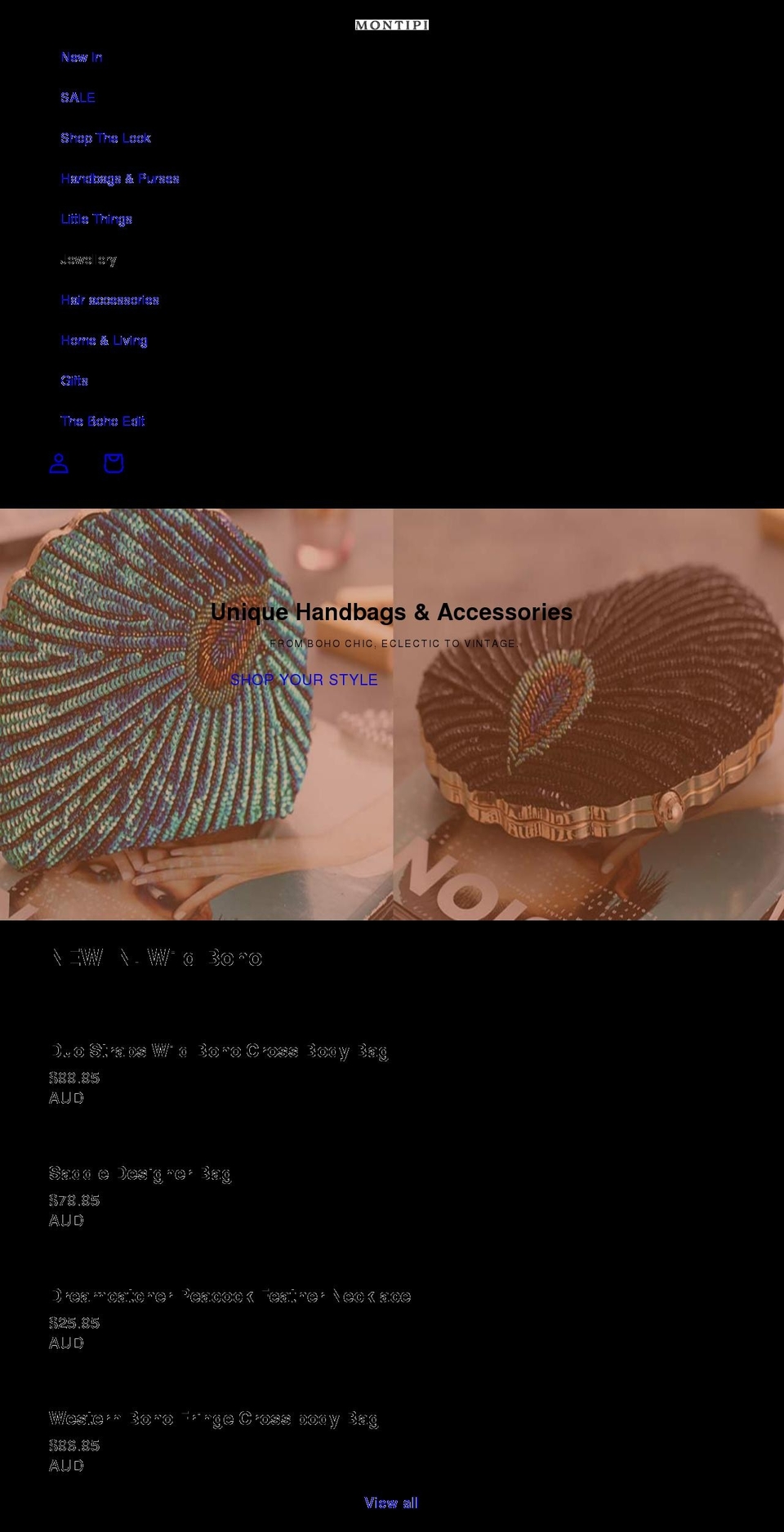 montipi.com shopify website screenshot