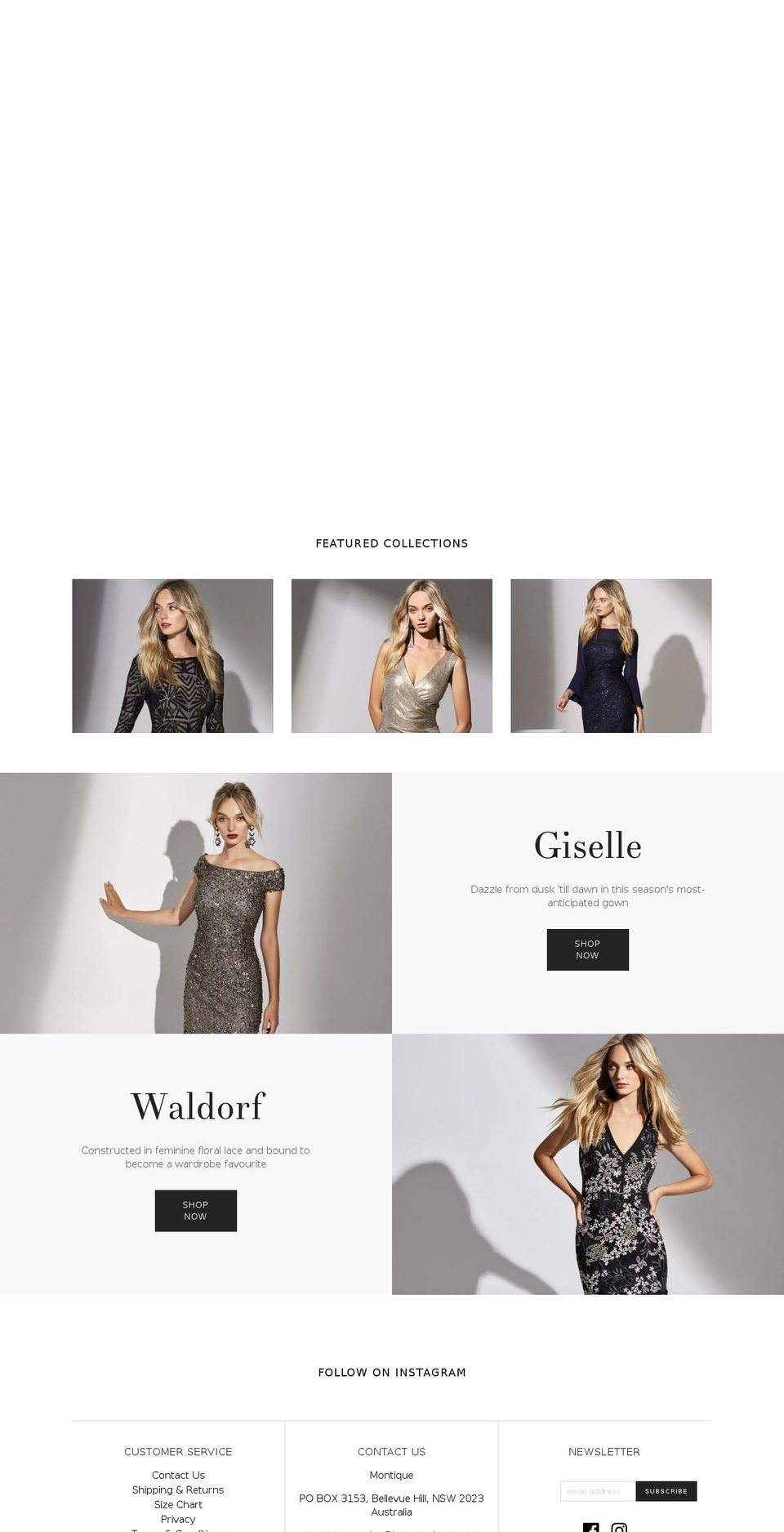 Development Shopify theme site example montiqueclothing.com.au