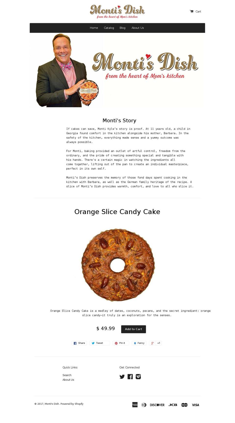 montisdish.com shopify website screenshot