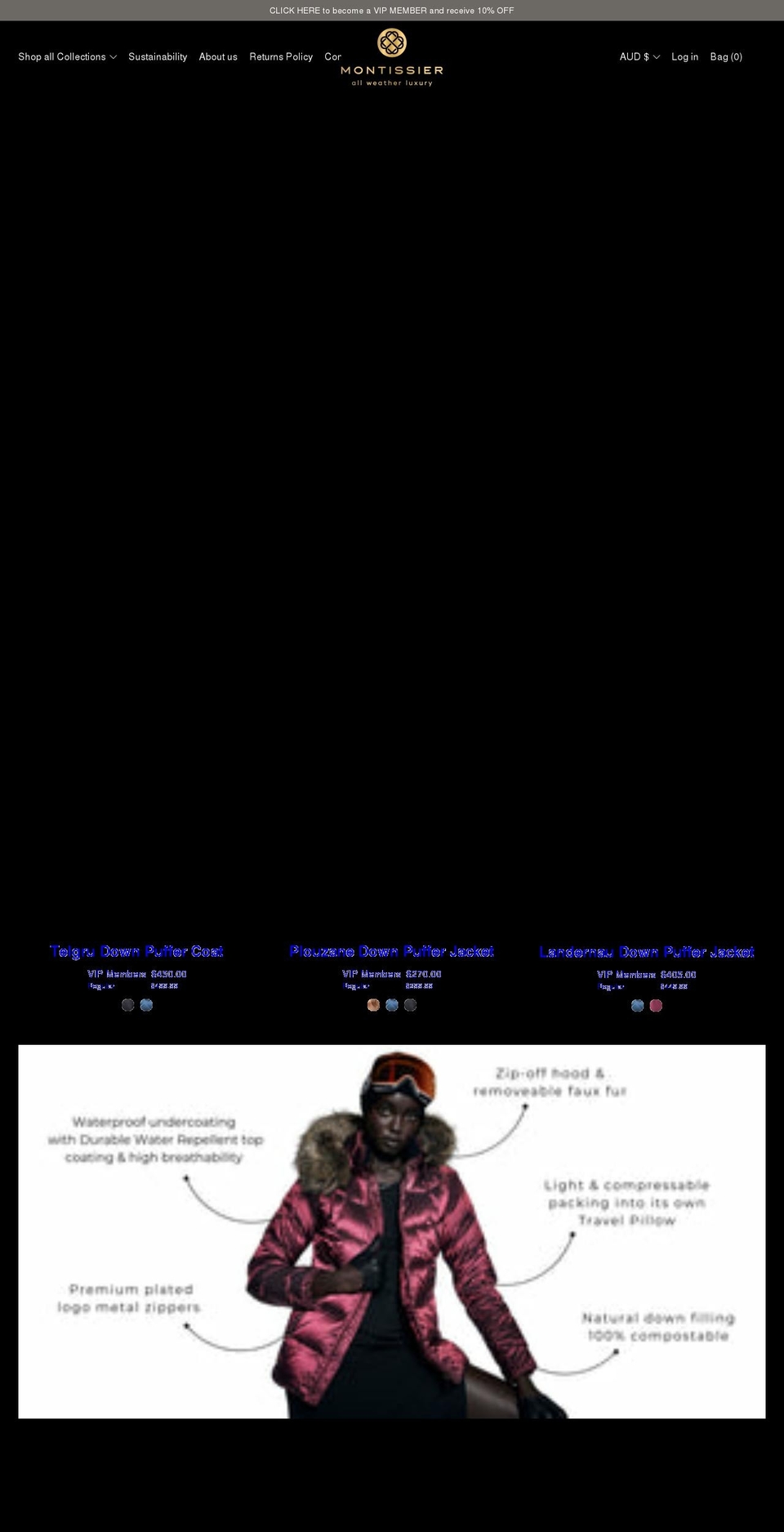 montissier.com shopify website screenshot