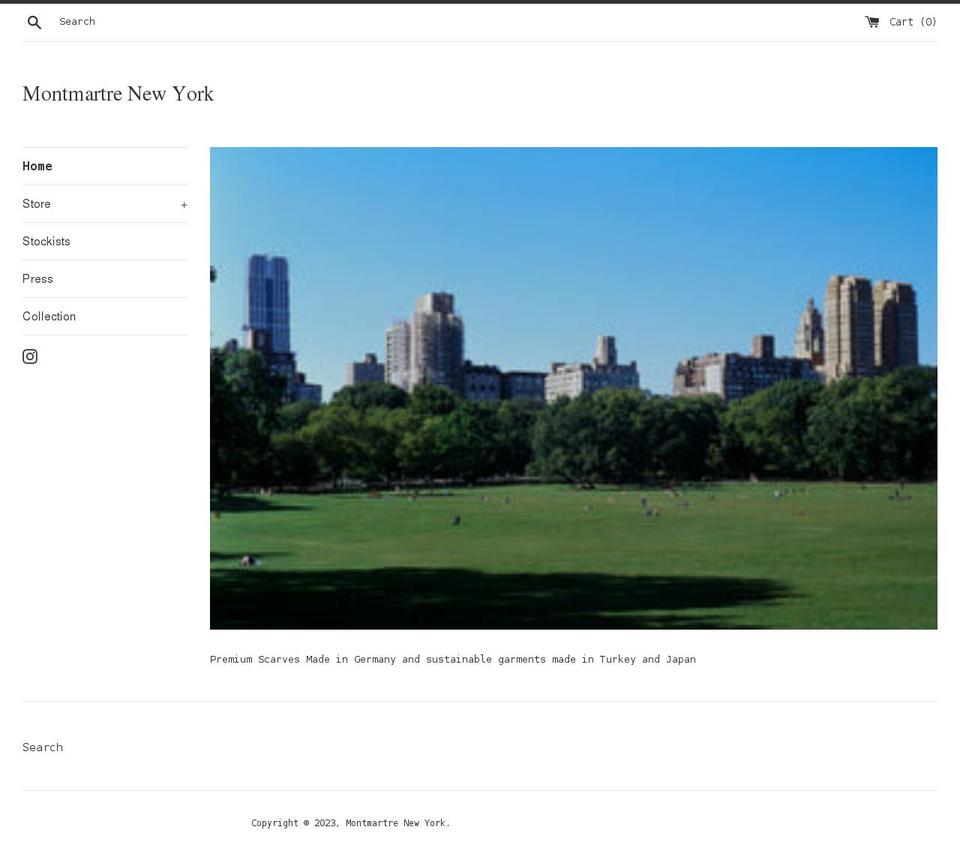 montmartrenewyork.com shopify website screenshot