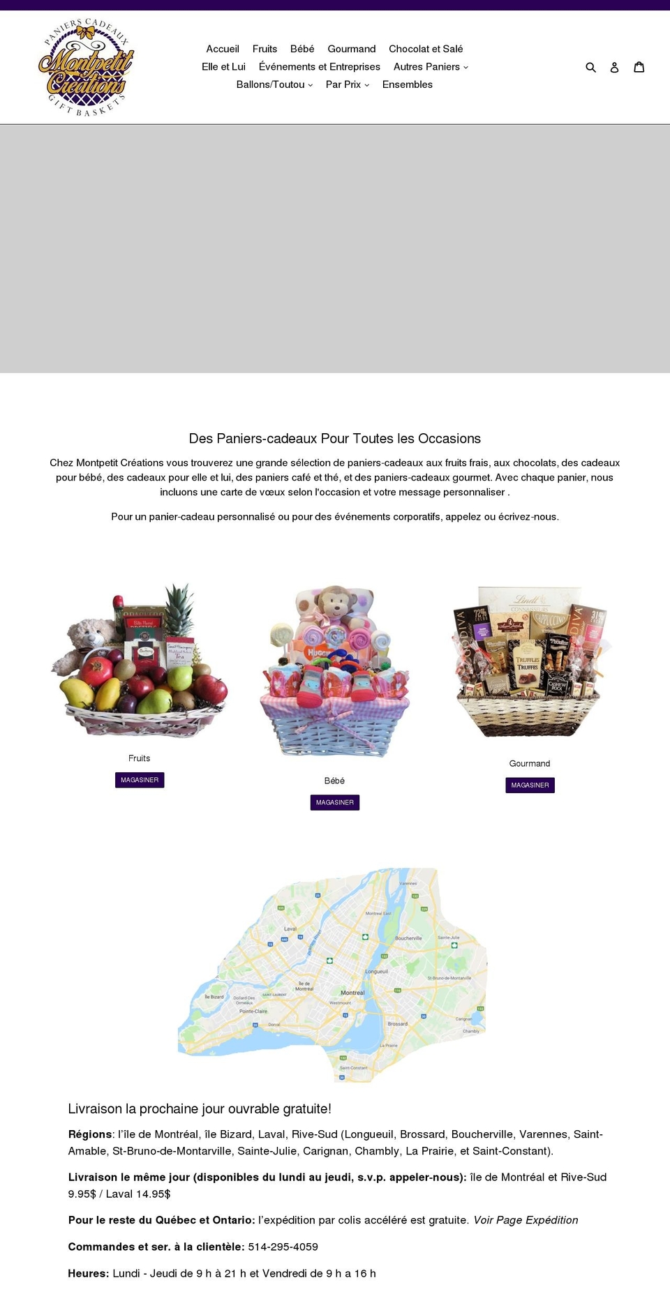 Snow Shopify theme site example montpetitcreations.ca