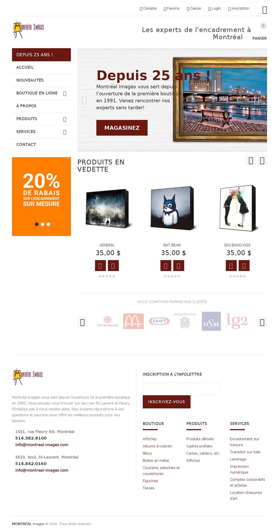 YourStore Shopify theme site example montreal-images.com