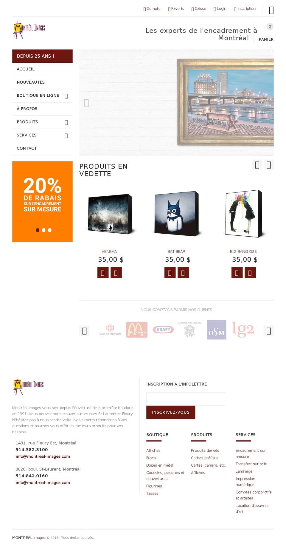 YourStore Shopify theme site example montreal-images.myshopify.com