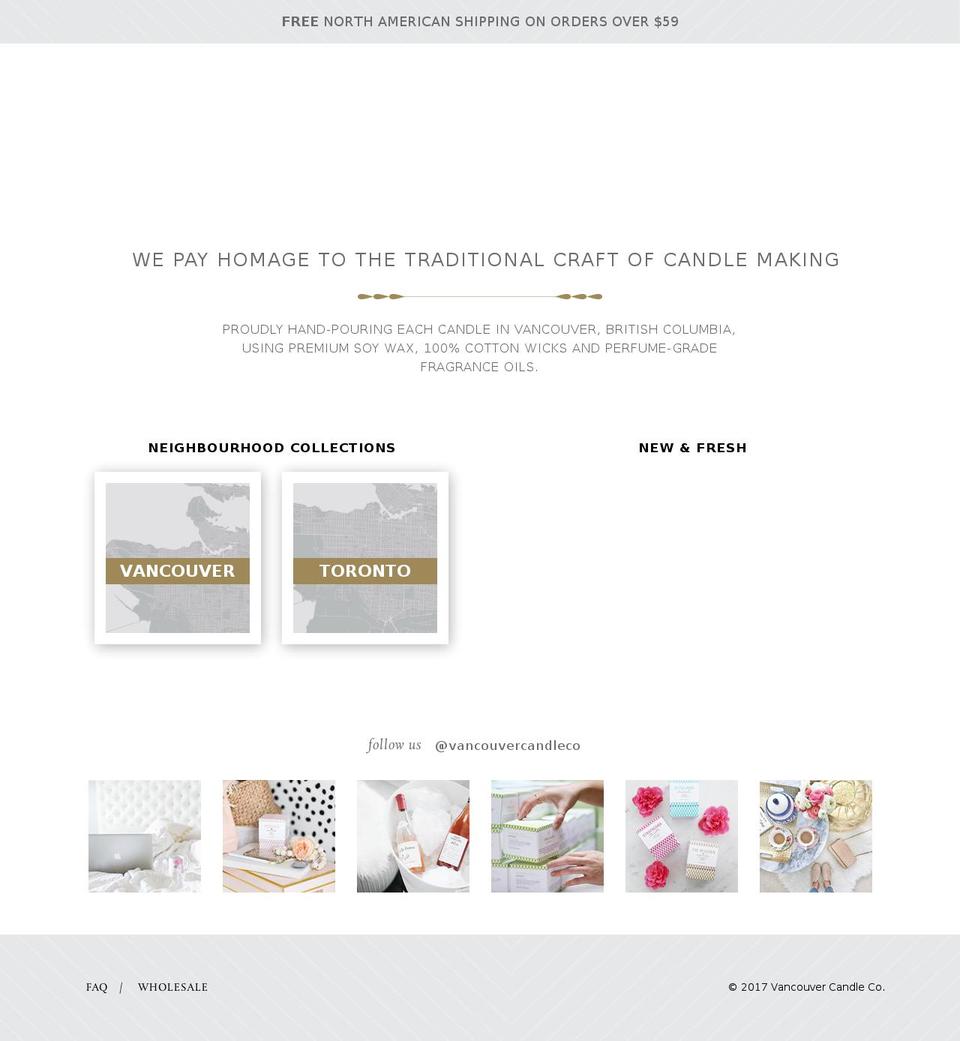 Vancouver Candle Co Shopify theme site example montrealcandleco.com